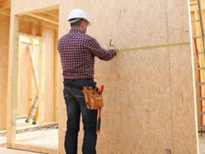 Internal building work - creating a stud wall during renovations